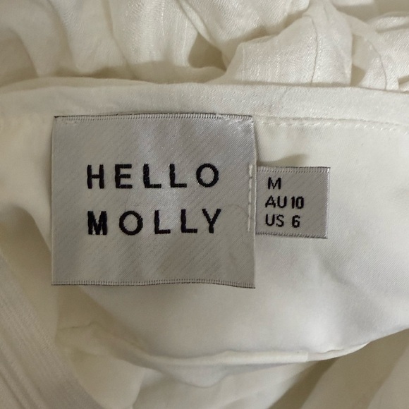 Hello Molly Ivory Dress with Puff Sleeves - Picture 10 of 11